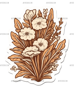 Flowers Sticker-31 UV DTF Transfer