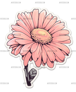 Flowers Sticker-4 UV DTF Transfer