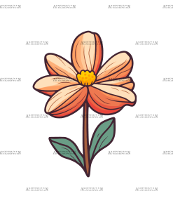 Flowers Sticker-5 UV DTF Transfer