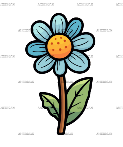 Flowers Sticker-8 UV DTF Transfer