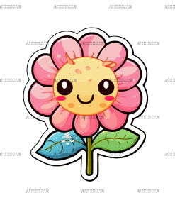 Flowers Sticker-9 UV DTF Transfer