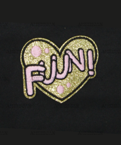 Glitter Heart Fun Patch (Small/Embroidery)
