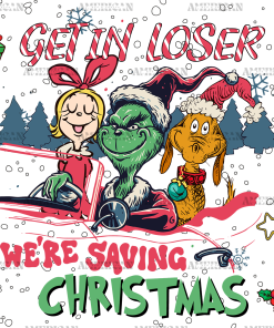 Get In Loser Bells and Snowfall UV DTF Transfer