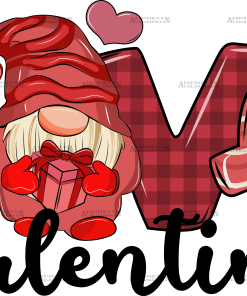Gnome Love Valentine DTF Transfer