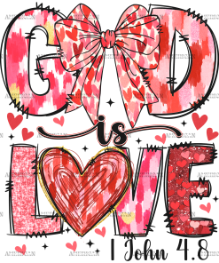God Is Love Bow DTF Transfer