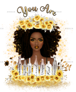 Golden Black Girl You Are DTF Transfer