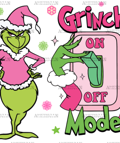 Grinch Mode On Off Switch UV DTF Transfer