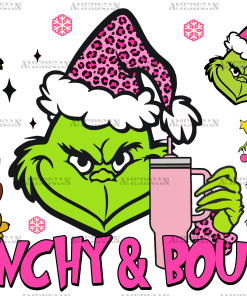 Grinchy and Bougie UV DTF Transfer