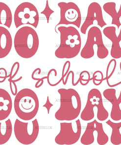Groovy 100 Days Of School-2 DTF Transfer