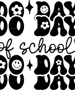 Groovy 100 Days Of School-4 DTF Transfer