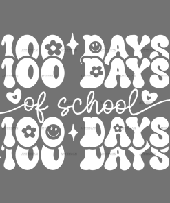 Groovy 100 Days Of School-5 DTF Transfer