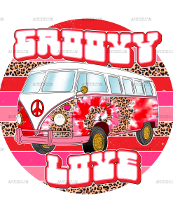 Groovy Love Leopard DTF Transfer