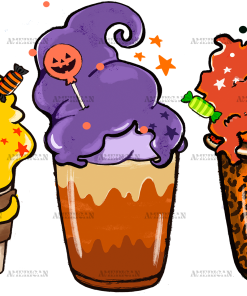 Halloween Coffee Cream UV DTF Transfer