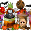 Halloween Coffee Ghost UV DTF Transfer