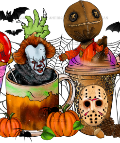 Halloween Coffee Ghost UV DTF Transfer
