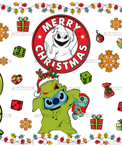 Halloween Grinch Christmas UV DTF Transfer