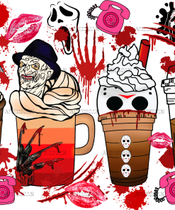 Halloween Coffee Telephone UV DTF Transfer