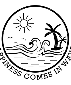 Happiness Comes In Waves DTF Transfer