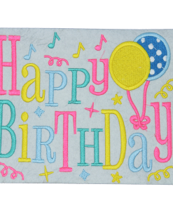 Happy Birthday Patch (Large/Embroidery)