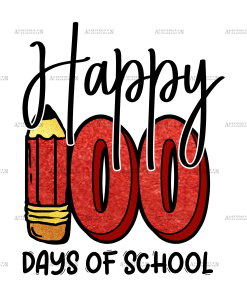Happy 100 Days Of School DTF Transfer