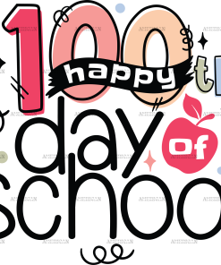 Happy 100th Day Of School-4 DTF Transfer