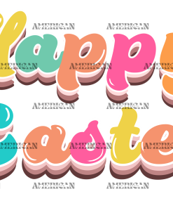 Happy Easter DTF Transfer