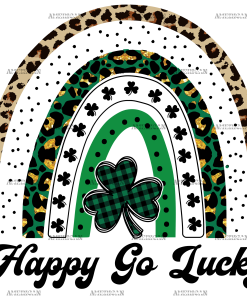 Happy Go Lucky Rainbow DTF Transfer