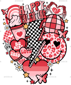 Happy Valentines Day Bolt DTF Transfer