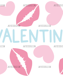 Happy Valentines Day Lips UV DTF Transfer