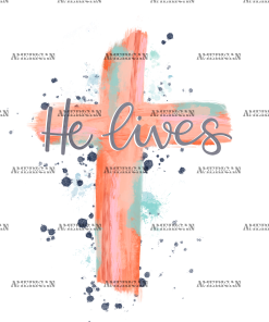 He Lives Pink DTF Transfer