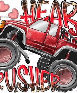 Heart Crusher Truck DTF Transfer