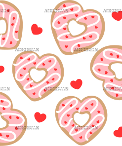 Heart Donuts Valentine-2 UV DTF Transfer