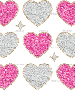 Hearts Love DTF Transfer