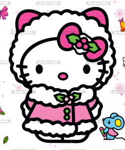 Hello Kitty Christmas UV DTF Transfer