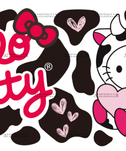 Hello Kitty Cow UV DTF Transfer