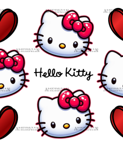 Hello Kitty Valentine Red UV DTF Transfer