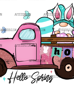 Hello Spring Truck DTF Transfer