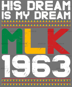 His Dream Is My Dream MLK 1963 White DTF Transfer