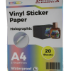 A4 Waterproof Holographic Vinyl Sticker Paper For Inkjet Printer 20 Sheets