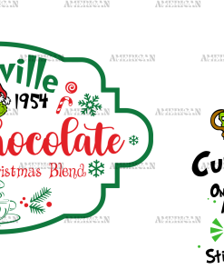 Hot Chocolate Grinch UV DTF Transfer