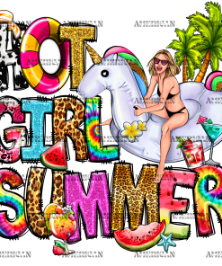 Hot Girl Summer Unicorn DTF Transfer