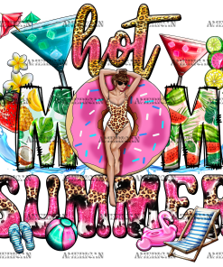 Hot Mom Summer Donut DTF Transfer