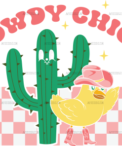 Howdy Chick DTF Transfer