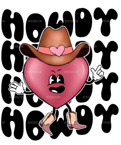 Howdy Heart DTF Transfer