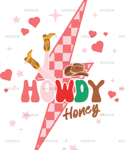 Howdy Honey Bolt-3 DTF Transfer