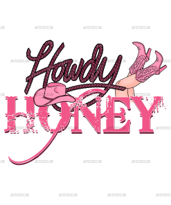 Howdy Honey Boots-2 DTF Transfer