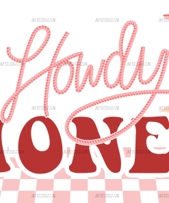 Howdy Honey Checkered DTF Transfer