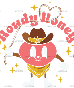 Howdy Honey Heart DTF Transfer