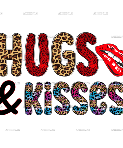 Hugs And Kisses Lip DTF Transfer