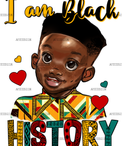 I Am Black History Black Boy-1 DTF Transfer